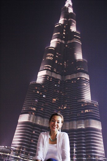 Burj Khalifa Tower on my background. known as the Tallest building in the World. 