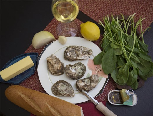 The ingredients to make Oysters a la Nancy