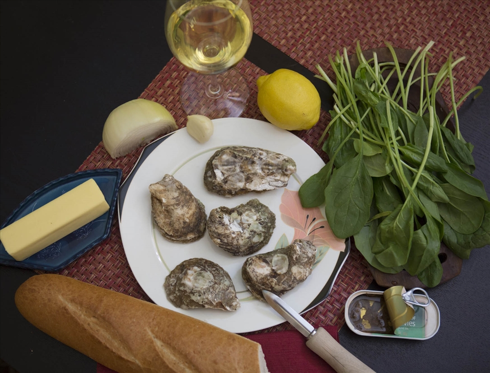 The ingredients to make Oysters a la Nancy