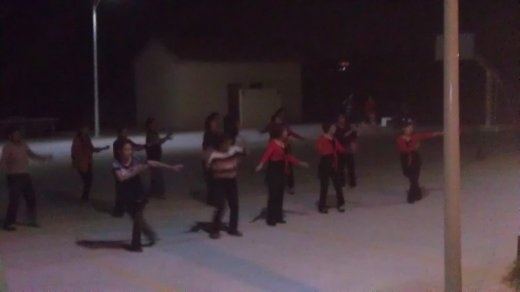 Dancing in the street (on the basketball court)