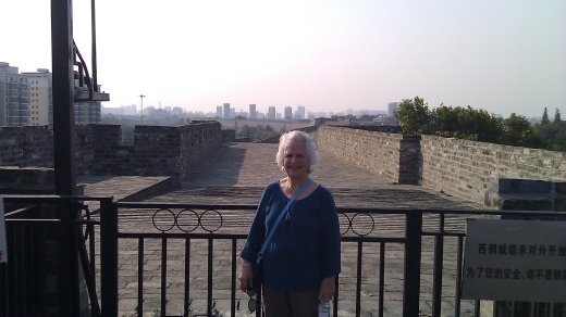 Ebeth at the top of the wall - camera facing west