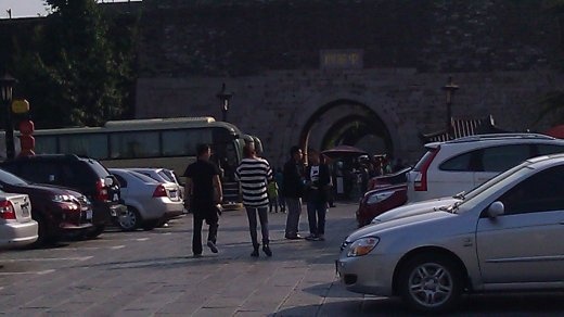 Entrance and parking lot