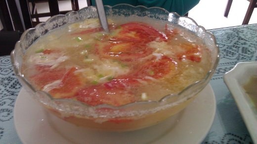 08 October, Lunch - Egg and Tomato Soup, a well known and traditional dish