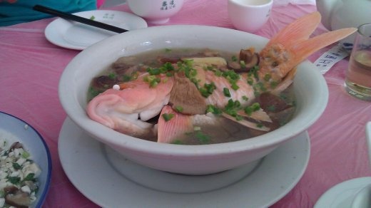 12 October, Wuyuan, Lunch - It's a fish (Did I eat a goldfish?  Or was it orange?
