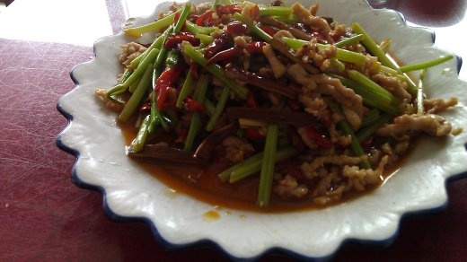 13 October, Lunch - Spicy Pork and Greens