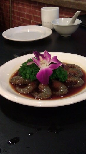 29 September, Dinner - Drunken Shrimp (raw, but dead)