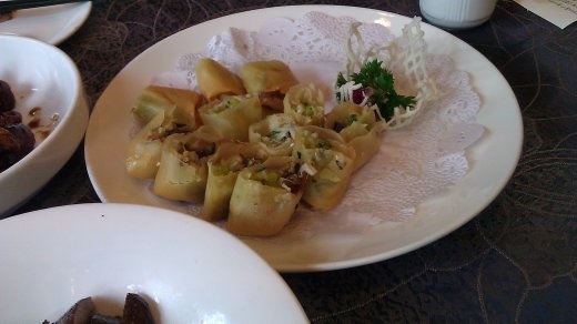 07 October, Lunch - Spring Rolls with hot sauce