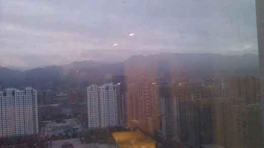 Mountain sunrise from my hotel room window