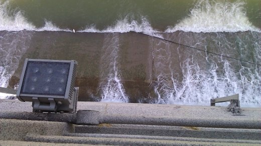 Wei River (?) spillway view from the bridge