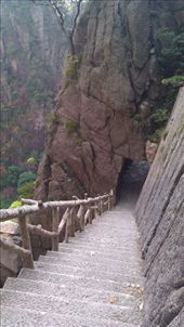 Steps on the way to the Grand Canyon leading steeply down into the rock.: by emacinat, Views[504]
