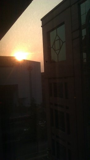 18 October sunrise from my hotel room.
