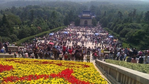 Looking back down on the way up