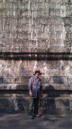Ebeth at the ancient wall of the Ming Tombs