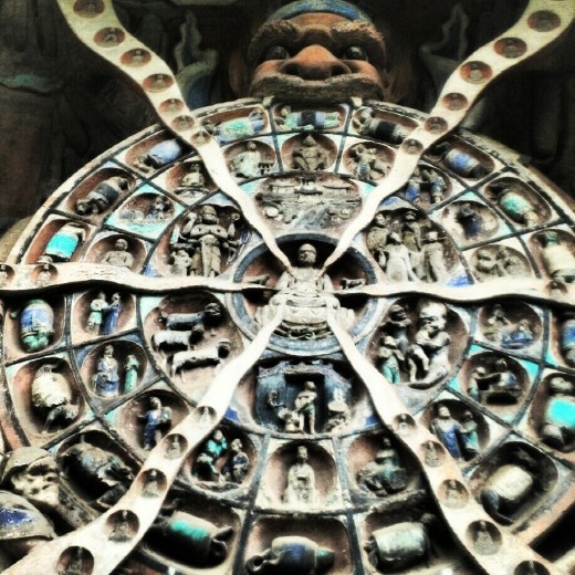 Wheel of Karma at Dazu Grottoes