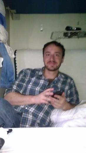 Daen in our compartment on the overnight train