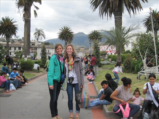 At the Otavalo market with Emily 