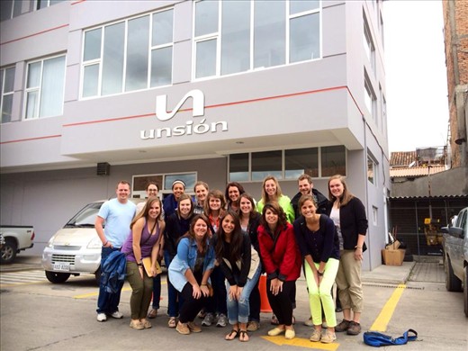 Group at the TV station