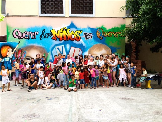 Our group with some of the kids 