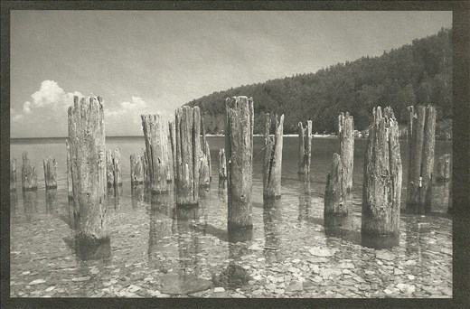 Platinum-Palladium print of remnants of a once bustling shoreline in the historic iron-smelting town of Fayette.

*Note: This image was a digital file that I converted into a digital negative to complete in the alternative processes: Platinum-Palladium printing.
