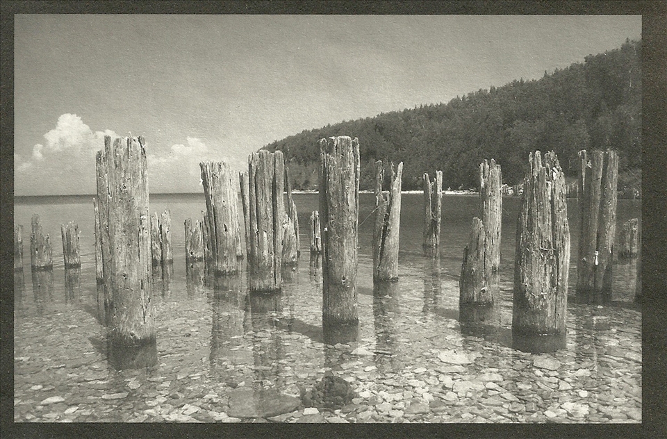 Platinum-Palladium print of remnants of a once bustling shoreline in the historic iron-smelting town of Fayette.

*Note: This image was a digital file that I converted into a digital negative to complete in the alternative processes: Platinum-Palladium printing.