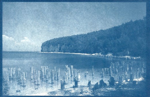 Cyanotype of the eery bluffs in the historic town of Fayette.

*Note: This image was a digital file that I converted into a digital negative to complete in the alternative processes: Cyanotype printing.