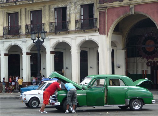 Cuban ingenuity to get broken down classics back up and running.