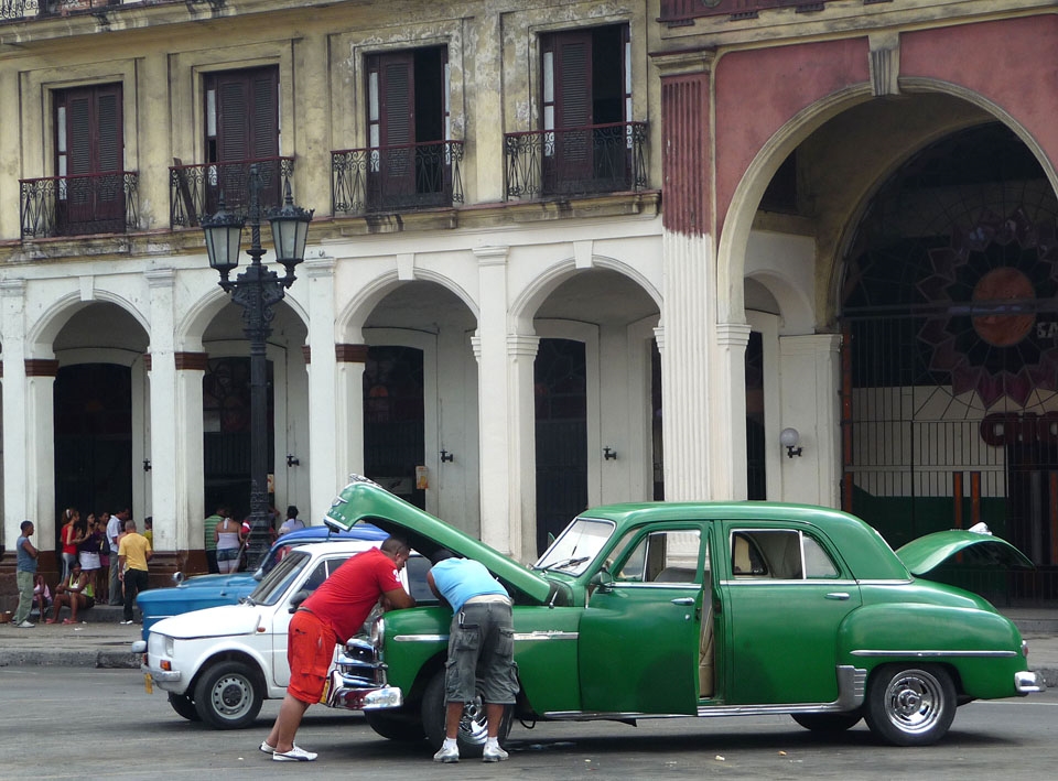 Cuban ingenuity to get broken down classics back up and running.