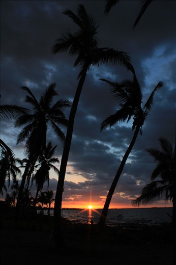 Sunset at Wainunu, Fiji. A chance to reflect with family around the Tanoa bowl.