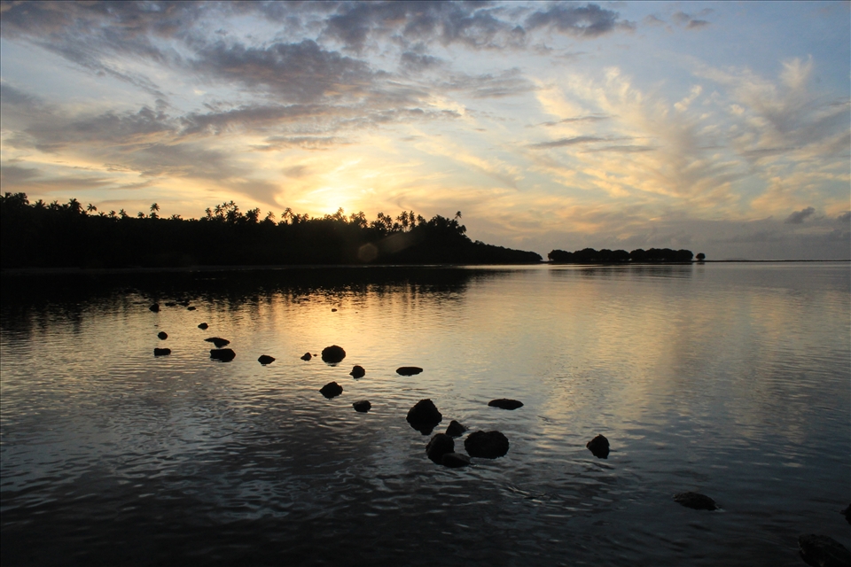 Sunrise at Vanua Levu, Fiji. Plan the day at breakfast. Always include a nap.