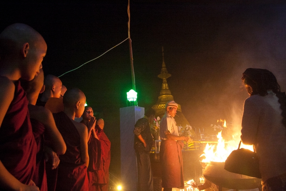 Intense life around the Golden Rock, one of the holiest places for the Theravada Buddhism. Till recently, westerners had to leave the top of the hill before sunset if they hadn't booked into one of the three government’s hotels.

The drawback of the tourism rush is the inadequate accommodation capacity in Burma and the massive arrival of cash that has raised prices up to 10 in 18 months for activities related to tourism. As a side effect, locals may have difficulties to access these services.