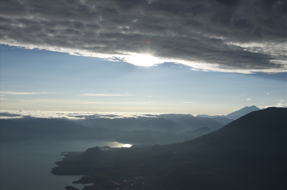 Sunset on the volcano San Pedro