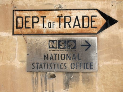 Maltese wall with old signs. The hard work of the sun