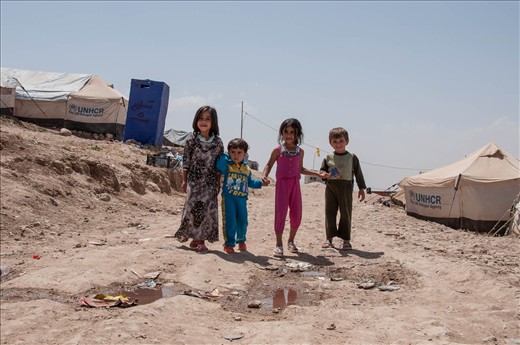 There always seems to be some solidarity among children: in sharing toys, in playing together. In a playground that is more likely to be hell, walking together hand in hand is a safe way to discover this new world.