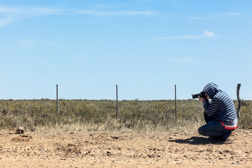 Me taking picture Mulita - Puerto Madryn - Argentina 2013