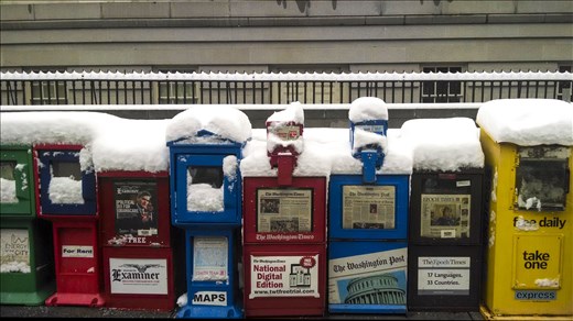 The colorful offerings of daily news.