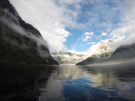 Mysterious and yet beautiful views in this place called Milford Sound.