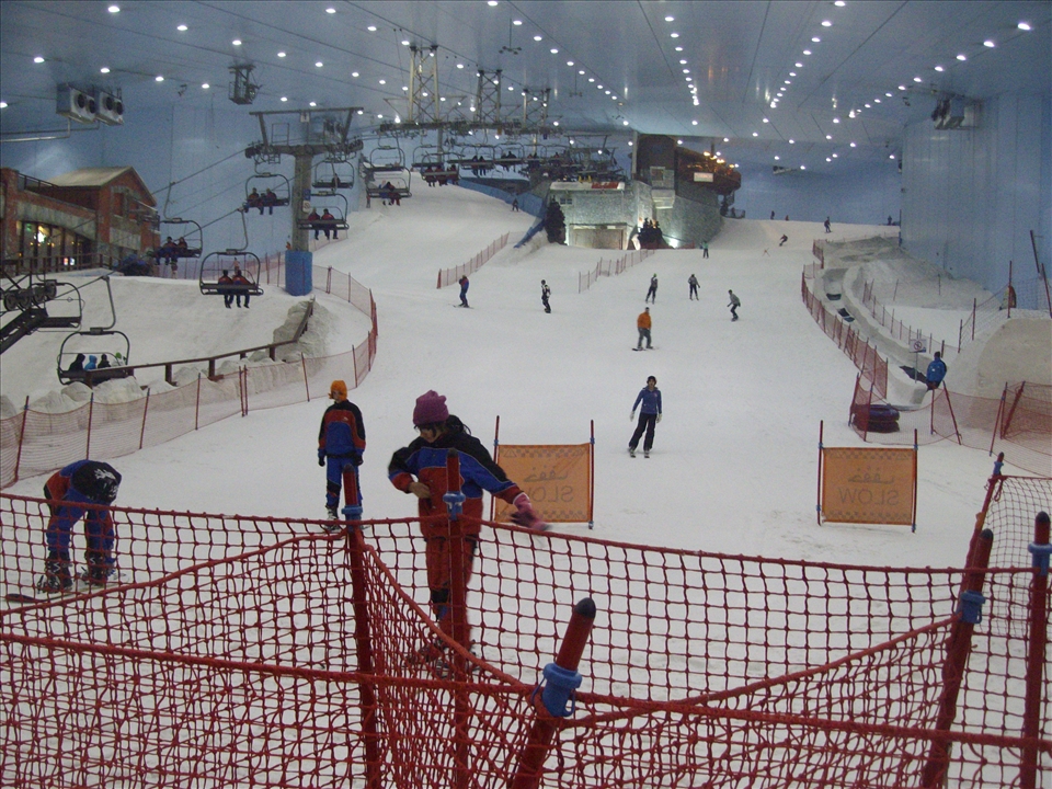 This is definitely the cool of the desert...the snow park. We want them both