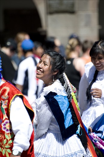 Two friends enjoying their countries festivities. 