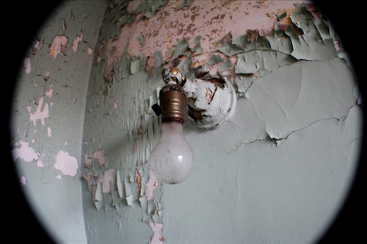 Beyond a door that reads 