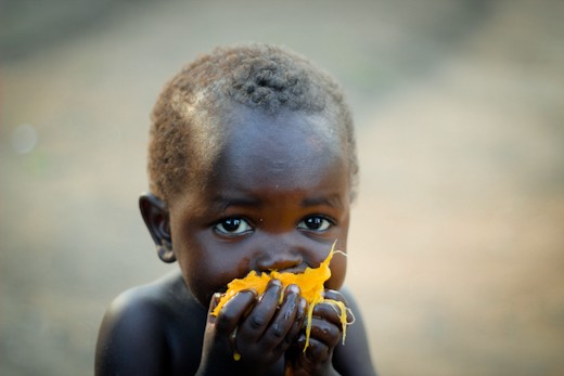 We gave him a mango, and from then on he was happy to spend time with us, despite not speaking any English.
