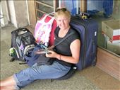 Looking like a backpacker - Sue E note the pillow (very handy): by europe2013, Views[362]