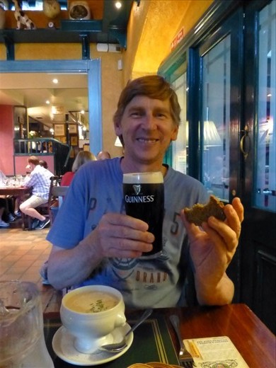 Seafood Chowder, Monkfish & Guinness. What more does a man want??