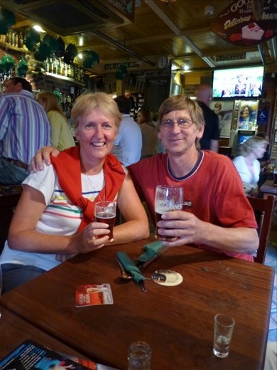 Ian & Cayte out for tea