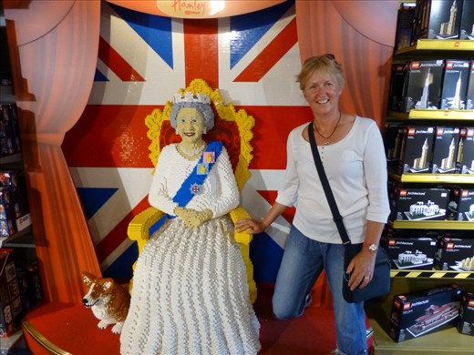 Meeting the Queen at Hamleys, in Lego