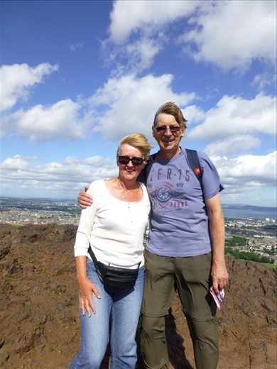 Arthur's seat -  just a bit windy! 