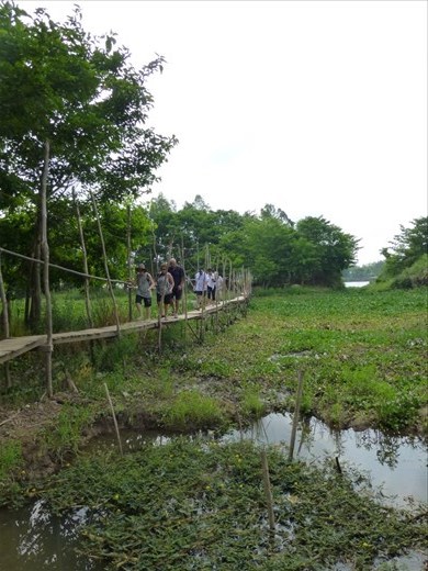 Dangerous walking at Cham Village