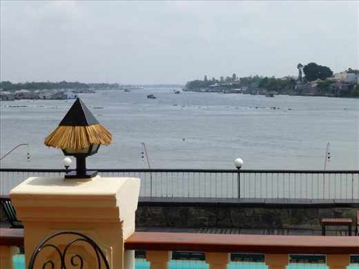 View from breakfast at Chau Doc 