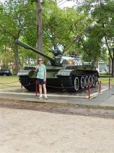 One of the tanks that stormed the gates to end the Vietnam war
