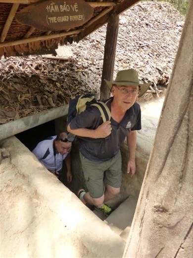 The easy bit for getting into the tunnels