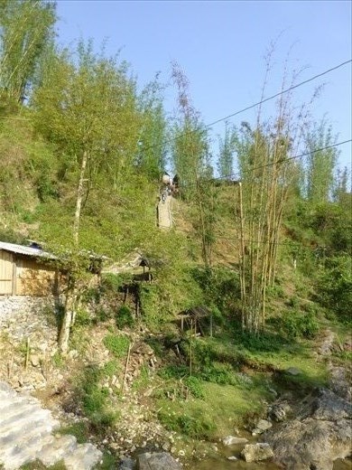 Walking down and down and down to Cat Cat